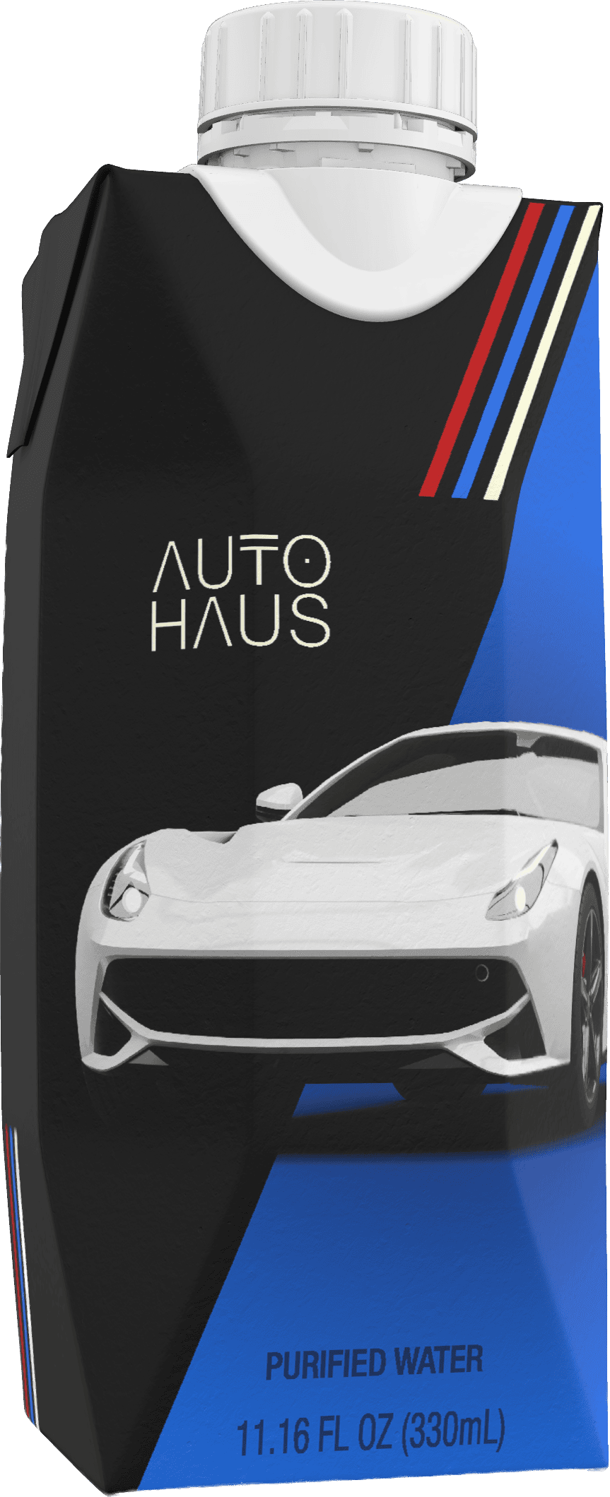 Auto Haus branded water carton
