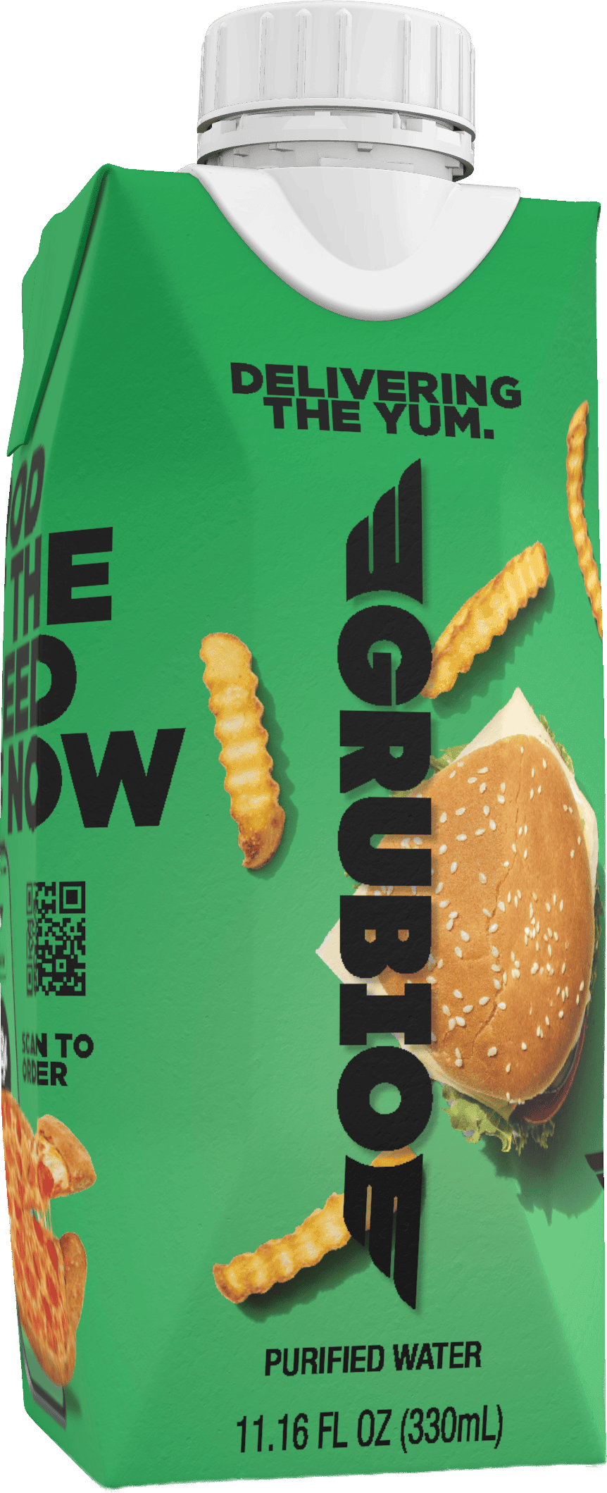 Grubio branded water carton